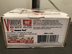 AMANA TOOL RC-1102 90° V-Groove CNC Insert Router Bit 1/2in Shank x 1-1/2in D V1