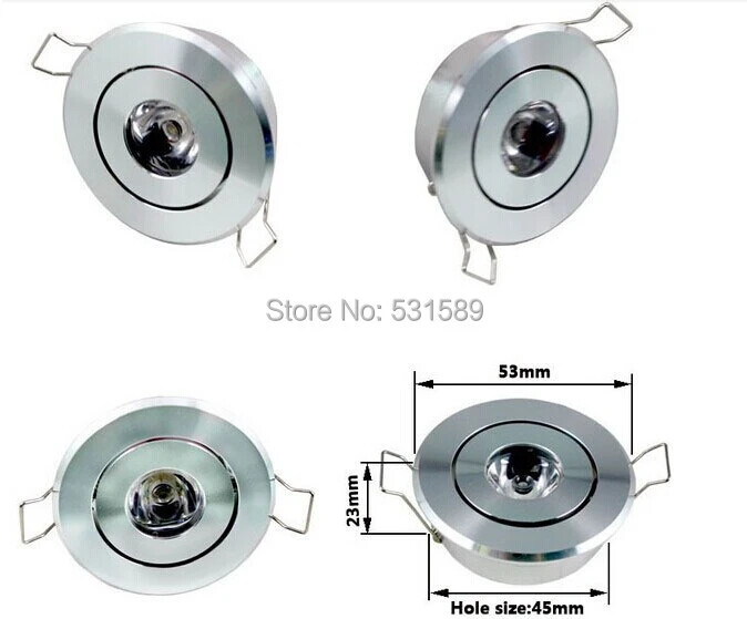 10pcs 1W 3W led downlight Aluminum Material Exhibition light display Spot lamp