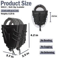 Molle Handcuff Pouch, Cuff Case for Duty Belt Vest, Fit Standard, 2 Cuffs