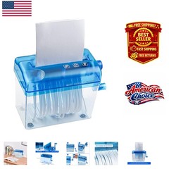 Hand-Powered Mini Paper Shredder – Ideal for Safe Document Shredding Anywhere