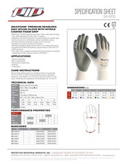 PIP 34-800 MaxiFoam Premium Nitrile Foam Grip Palm Coated WORK GLOVES 3 PR