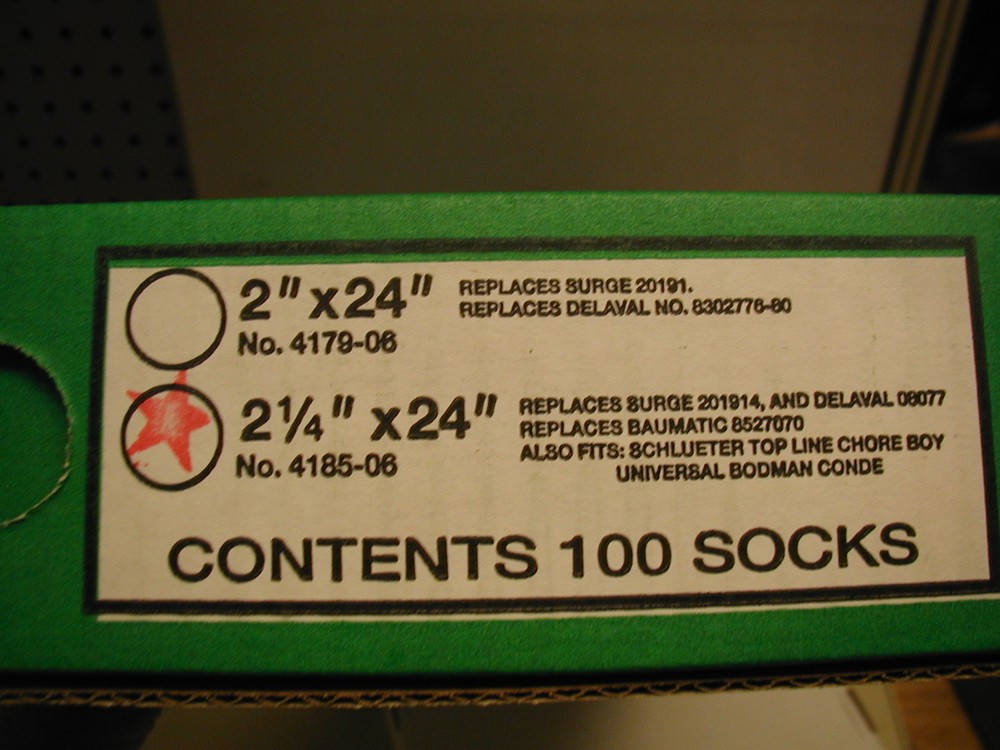 Schwartz Tuffy Milk Filters – 2 1/4 X 24 Sock – Box of 100