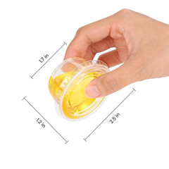 EDI Clear Disposable Plastic Portion Cups with 100 Count (Pack of 1),