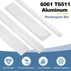 2 Pack 6061 Aluminum Flat Bars 5/32 x 1-3/16 x 13 Inch
