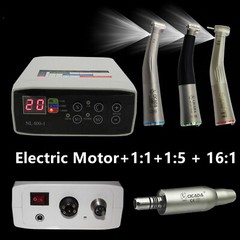 Dental Brushless Electric Motor &1:1 1:5 16:1 Fiber Optic Contra Angle Handpiece