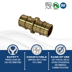 10 Pc XFITTING 3/4″ Pex A Coupling, 3/4 Expansion Coupling, 29-2-4=10