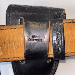 VTG Basketweave Leather Duty Belt w Cuffs Cuff Holder N Accessories 30-32 Inches