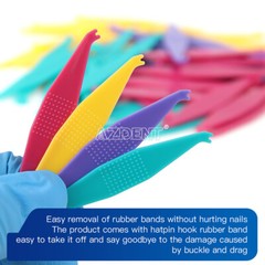 AZDENT 5000Pcs Dental Ortho Elastics Braces Rubber Bands/Elastic Placer Hooks