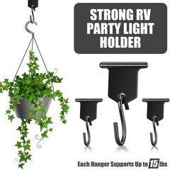 BBTO 24 Pairs Camping Awning Hooks RV Awning Accessory Hangers S Shaped Hooks Se