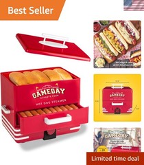 Compact Hot Dog Steamer and Multi-Appetizer Warmer – Ideal for Gatherings!