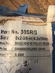 (17 Lbs )2 3/8” Phillips Self Tapping Screws Bulk AssortedMetal Screw Lot Gray