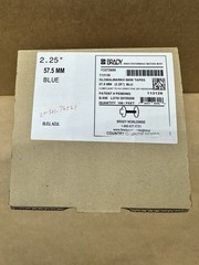 Brady 113128 GLOBALMARK B595 2.5” x 100’ Blue Outdoor Permanent Vinyl Label Tape