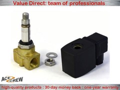 VITON 3/8 in 220V-240V AC Brass Solenoid Valve NPT Gas Water Air Normally Closed