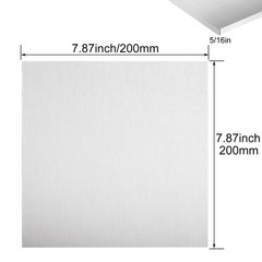 2 Pack 6061 T6 Aluminum Sheet Metal 8 x 8 x 5/16 Inch Flat Plain Plate Panel Alu