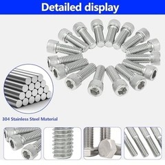 Stainless Steel Hex Bolt Kit for Ford 260 289 302 Engines – 228 Pcs Nuts & Bolts