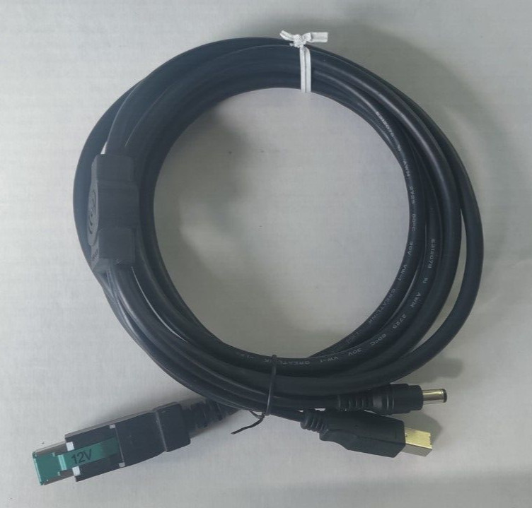 12V Powered USB to Y Cable DC and USB-B 3m, For POS Printer # 01750249768