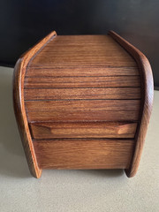 Teak Wood Roll Top Tambora Box from Thailand