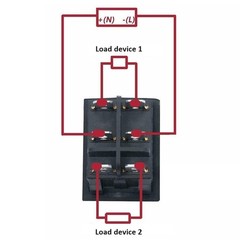 2x On/Off/On 6-Pin DPDT Rocker Switch 3-Position Rating 15A 250V/20A 125V AC DC