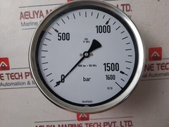 Nife 0-1600 Bar Oil Pressure Gauge 8L-40/54-Work Card 009.03-LP125/8-400