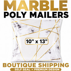 Marble Poly Mailers 10×13 Designer Shipping Bags Self Seal Boutique