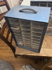 Vintage 30 Drawer Metal Casing Akro-Mills with Model RR Parts Organizer Drawer