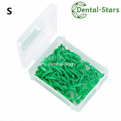 1000x Dental Wedges Plastic Concave Diastema Wave Shape Tooth Gap Wedge w Holes