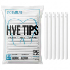 Dental HVE Suction Tips White Disposable High Volume Evacuation 100 or 1000