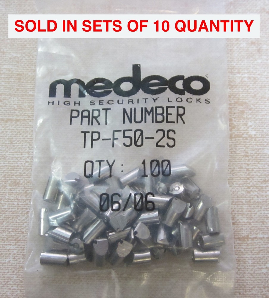 10 Medeco Security Locks TP-F50-2S Medeco3/Biaxial Bottom Pins (.025″ increment)