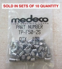 10 Medeco Security Locks TP-F50-2S Medeco3/Biaxial Bottom Pins (.025″ increment)
