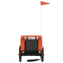 Pet Bike Trailer Orange and Black Oxford Fabric and Iron