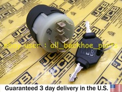 JCB BACKHOE – GENUINE JCB IGNITION SWITCH AND 2 KEYS (PART# 701/80184 701/45500)