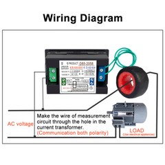 Digital LCD Voltage Current Energy Power Panel Meter AC 40-300V 100A Voltmeter
