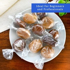 600 Pack 5×5 inch Clear Cellophane Candy Wrappers Caramel Chocolate Natural
