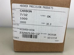 Hoover Scientific 19,000 Carbon balls 7/32 (30 pounds), grade 1000 — NEW