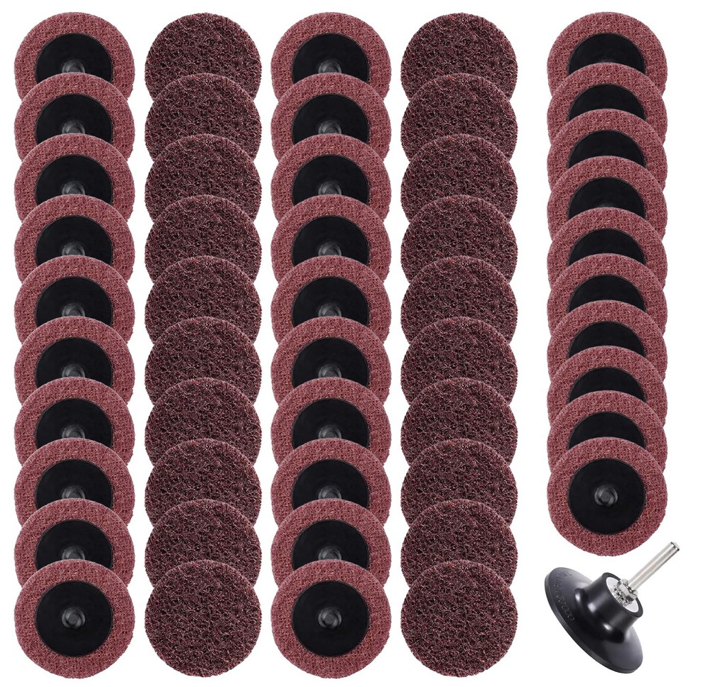 50Pcs 2″ Red Nylon Surface Conditioning Discs for Grinding, Polishing&Deburring