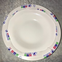 NOS Rare SET of 6 ARCOROC Off-White HOTELIERE 11¼”Diam Large Rim PASTA Soup BOWL