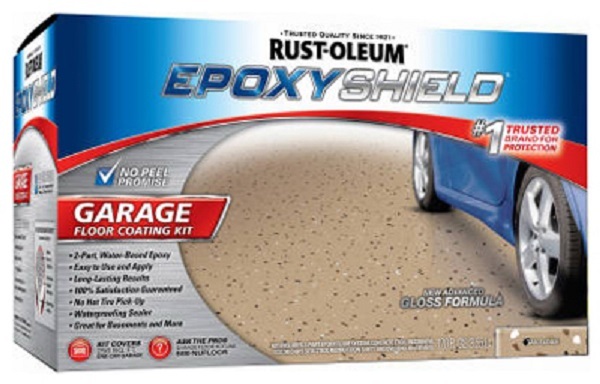 (2) RUST-OLEUM 251966 1 Gallon EPOXY SHIELD TAN GARAGE FLOOR PAINT KITS