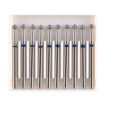 10 Pcs/Box Dental Surgical Diamond FG 1.6mm Burs Ball Round High Speed Handpiece