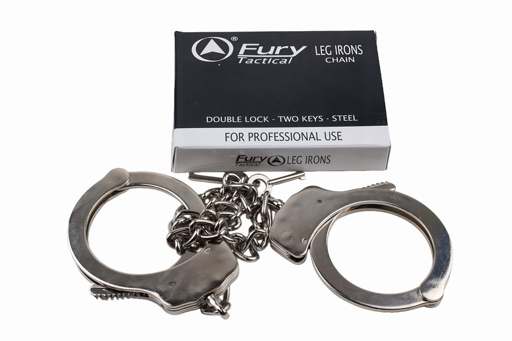 Fury Leg Irons Handcuffs Steel Construction 2 Keys Double Lock