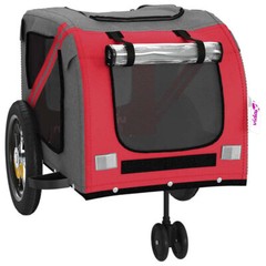 Pet Bike Trailer Red and black Oxford fabric, iron, PVC Medium