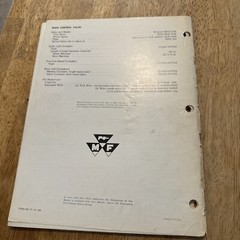 Vintage Massey Ferguson Mf 300 Combine Product Information Manual