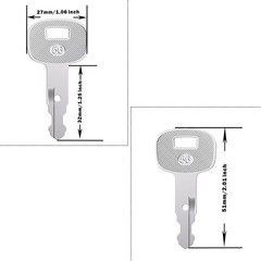 10Pcs 459A Ignition Starter Keys Kubota Excavator Key Replacement | Fits Kubo…