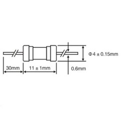3.6x10mm With Foot Lead Glass Fuse/Tube 250V Slow & Fast Blow 0.5A 1A -15A Amp