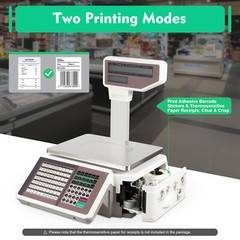 Commercial Digital Price Computing Scale with Thermal Label Printer Supermarket