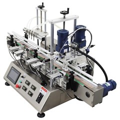 Auto Conveying Filling &Bottle Capping Machine 4 Head Magnetic Pump 8mm Nozzle