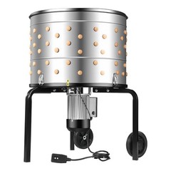 Uimoso 25.6″ Electric Poultry Plucker Machine 1200W, 275RPM, 158 Fingers, Wheels