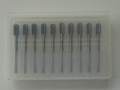10 pcs 3mm X 5mm Tungsten Carbide Cutting Rotary Burr CNC Engraving Bit C5