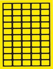 Blank Dark Yellow Exhibit Labels w/ Black Border 1-1/2 X 1 Inch 500 Adhesive 