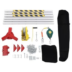 2600lbs Safety Confined Space Tripod Rescue Tripod Winch Adjustable 5.2-8ft Legs