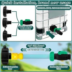 Gallon IBC Tote Hose Adapter 3 Sizes IBC Tote Adapter 2.44 Fine 2 Fine 2